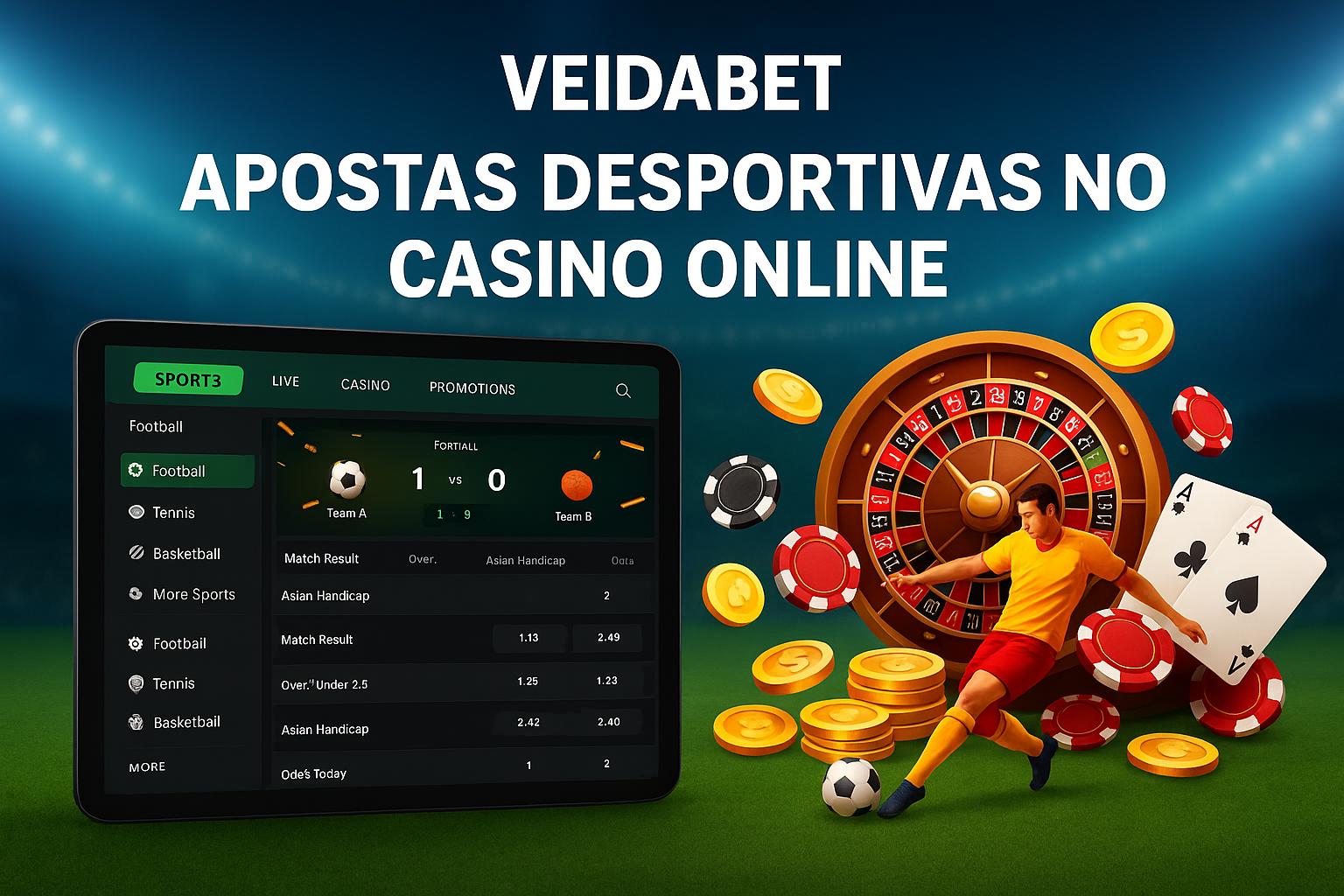 Apostas esportivas no cassino online VEIDABET